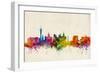 Las Vegas Nevada Skyline-Michael Tompsett-Framed Art Print