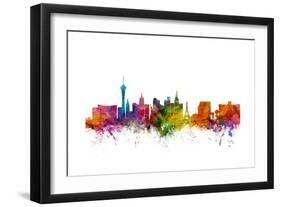 Las Vegas Nevada Skyline-Michael Tompsett-Framed Art Print