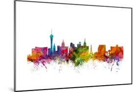 Las Vegas Nevada Skyline-Michael Tompsett-Mounted Art Print