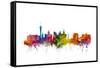 Las Vegas Nevada Skyline-Michael Tompsett-Framed Stretched Canvas