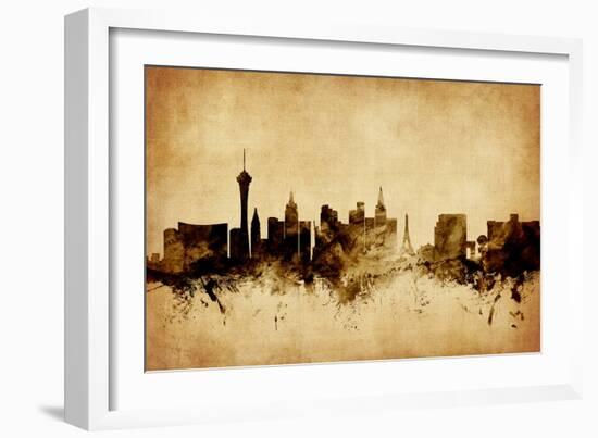 Las Vegas Nevada Skyline-Michael Tompsett-Framed Art Print