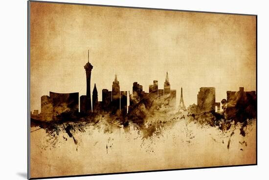 Las Vegas Nevada Skyline-Michael Tompsett-Mounted Art Print