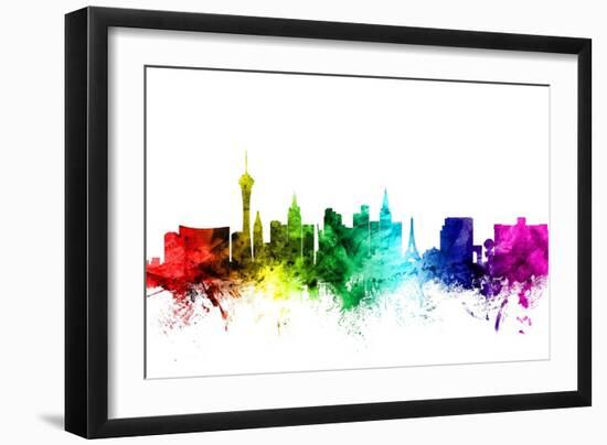 Las Vegas Nevada Skyline-Michael Tompsett-Framed Art Print