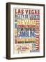 Las Vegas, Nevada - Typography-Lantern Press-Framed Art Print