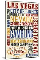 Las Vegas, Nevada - Typography-Lantern Press-Mounted Art Print