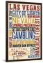 Las Vegas, Nevada - Typography-Lantern Press-Framed Art Print