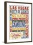 Las Vegas, Nevada - Typography-Lantern Press-Framed Art Print
