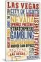 Las Vegas, Nevada - Typography-Lantern Press-Mounted Art Print