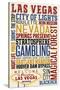 Las Vegas, Nevada - Typography-Lantern Press-Stretched Canvas