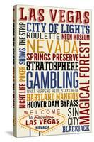 Las Vegas, Nevada - Typography-Lantern Press-Stretched Canvas