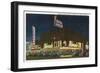 Las Vegas, Nevada, View of Famous Gaming Clubs at Night-Lantern Press-Framed Art Print