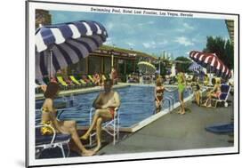 Las Vegas, Nevada, View of the Swimming Pool at the Hotel Last Frontier-Lantern Press-Mounted Art Print