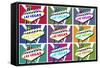 Las Vegas, Nevada - Welcome Sign Pop Art-Lantern Press-Framed Stretched Canvas