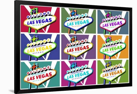 Las Vegas, Nevada - Welcome Sign Pop Art-Lantern Press-Framed Art Print