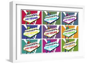 Las Vegas, Nevada - Welcome Sign Pop Art-Lantern Press-Framed Art Print