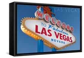 Las Vegas, Nevada - Welcome Sign-Lantern Press-Framed Stretched Canvas