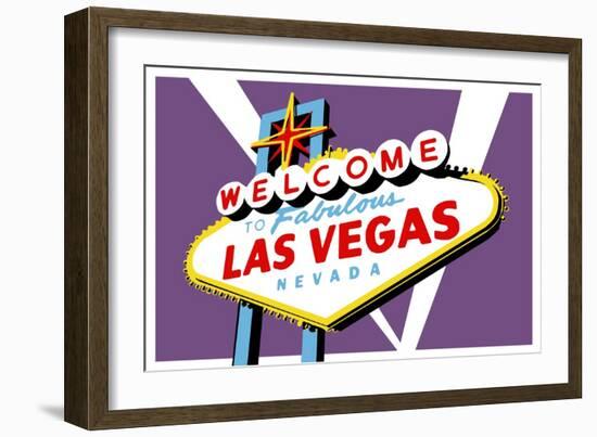 Las Vegas, Nevada - Welcome Sign-Lantern Press-Framed Art Print