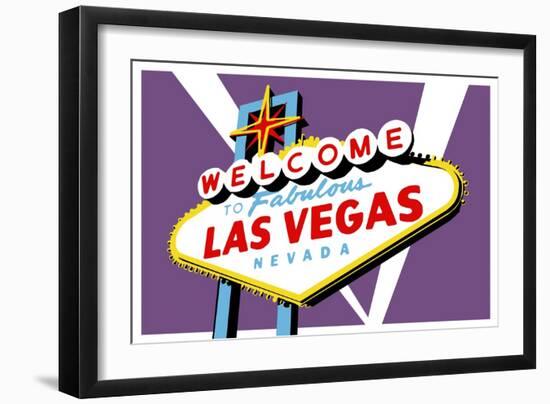 Las Vegas, Nevada - Welcome Sign-Lantern Press-Framed Art Print