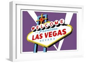 Las Vegas, Nevada - Welcome Sign-Lantern Press-Framed Art Print