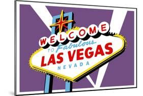 Las Vegas, Nevada - Welcome Sign-Lantern Press-Mounted Art Print