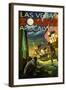 Las Vegas, Nevada - Zombie Apocolypse-Lantern Press-Framed Art Print