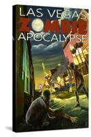 Las Vegas, Nevada - Zombie Apocolypse-Lantern Press-Stretched Canvas