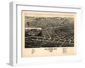Las Vegas, New Mexico - Panoramic Map-Lantern Press-Framed Art Print