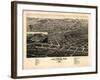 Las Vegas, New Mexico - Panoramic Map-Lantern Press-Framed Art Print