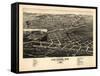 Las Vegas, New Mexico - Panoramic Map-Lantern Press-Framed Stretched Canvas