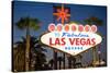 Las Vegas Sign at Night, Nevada, United States of America, North America-Ben Pipe-Stretched Canvas