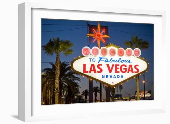 Las Vegas Sign at Night, Nevada, United States of America, North America-Ben Pipe-Framed Photographic Print