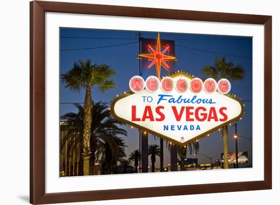 Las Vegas Sign at Night, Nevada, United States of America, North America-Ben Pipe-Framed Photographic Print