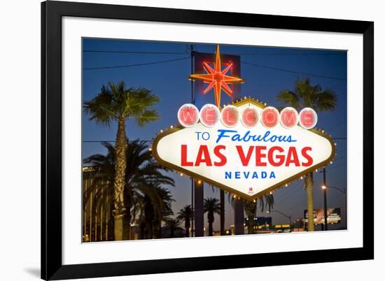 Las Vegas Sign at Night, Nevada, United States of America, North America-Ben Pipe-Framed Photographic Print