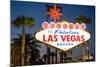 Las Vegas Sign at Night, Nevada, United States of America, North America-Ben Pipe-Mounted Photographic Print