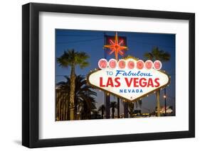 Las Vegas Sign at Night, Nevada, United States of America, North America-Ben Pipe-Framed Photographic Print