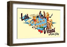 Las Vegas, Sin City-null-Framed Giclee Print