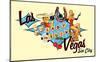Las Vegas, Sin City-null-Mounted Giclee Print