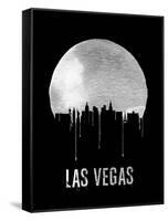 Las Vegas Skyline Black-null-Framed Stretched Canvas