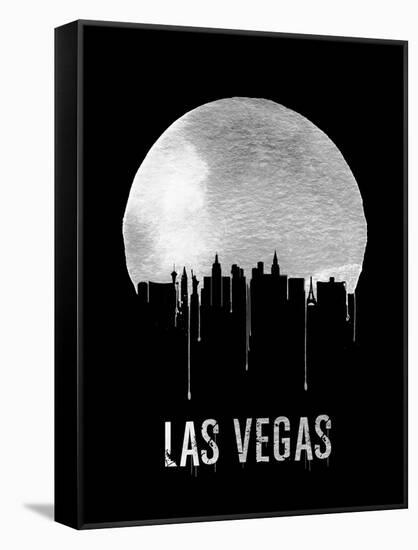 Las Vegas Skyline Black-null-Framed Stretched Canvas