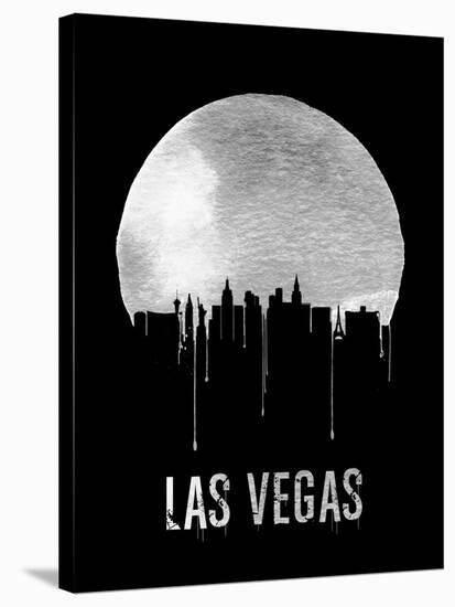 Las Vegas Skyline Black-null-Stretched Canvas