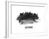 Las Vegas Skyline Brush Stroke - Black II-NaxArt-Framed Art Print