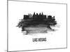 Las Vegas Skyline Brush Stroke - Black II-NaxArt-Mounted Art Print