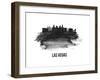 Las Vegas Skyline Brush Stroke - Black II-NaxArt-Framed Art Print