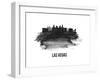 Las Vegas Skyline Brush Stroke - Black II-NaxArt-Framed Art Print