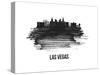Las Vegas Skyline Brush Stroke - Black II-NaxArt-Stretched Canvas
