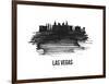 Las Vegas Skyline Brush Stroke - Black II-NaxArt-Framed Art Print