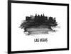 Las Vegas Skyline Brush Stroke - Black II-NaxArt-Framed Art Print