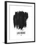 Las Vegas Skyline Brush Stroke - Black-NaxArt-Framed Art Print