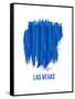 Las Vegas Skyline Brush Stroke - Blue-NaxArt-Framed Stretched Canvas