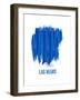 Las Vegas Skyline Brush Stroke - Blue-NaxArt-Framed Art Print